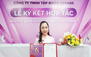 Lễ ký kết hợp tác giữa Chuỗi nhượng quyền thương hiệu Spa Cerabe và Bà chủ Spa Nguyễn Thị Lam.